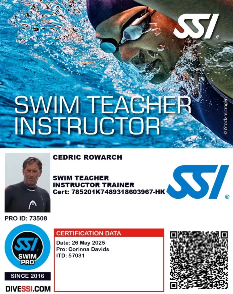 Cédric Rowarch est le premier Swim Teacher Instructor francophone
