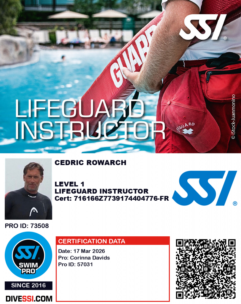 Nouvelle étape franchie : Swim Teacher Instructor Trainer & Lifeguard Instructor SSI